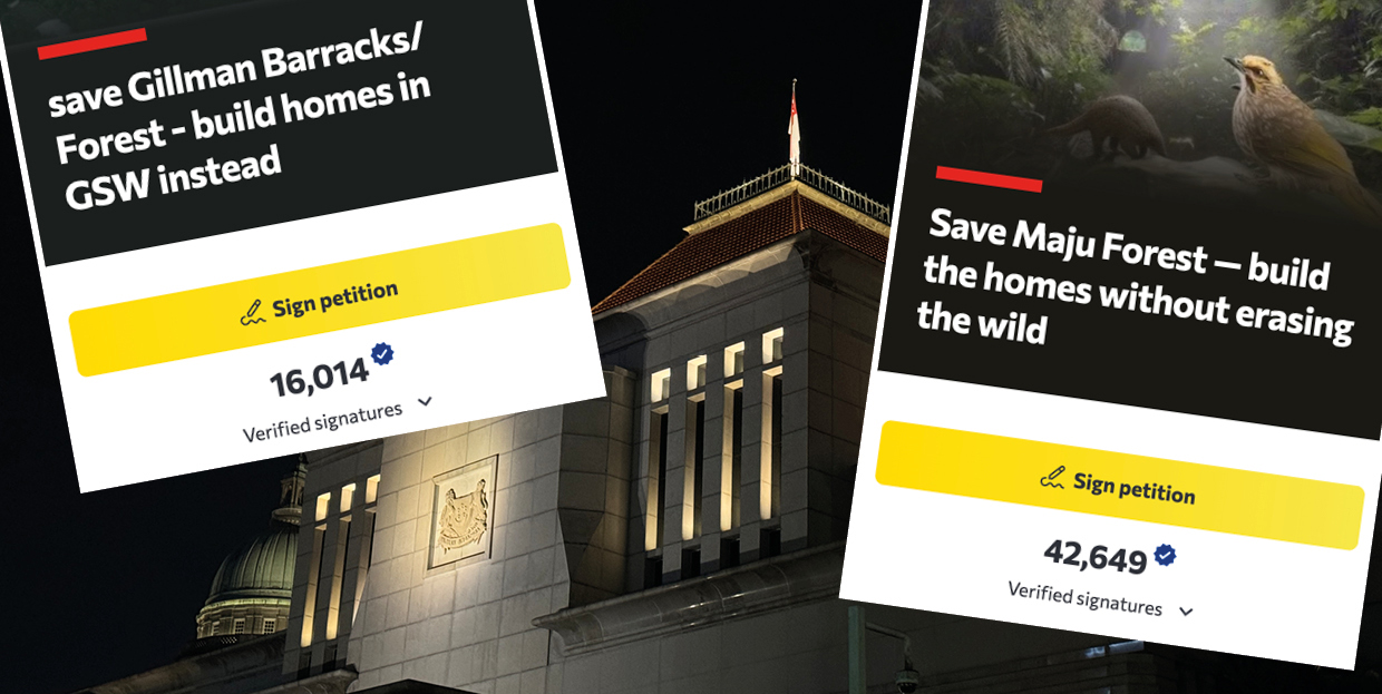 Petitions and the parliamentary debate on Gillman Barracks and Maju Forest